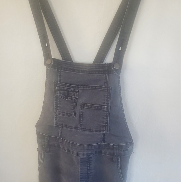Free People Black Washed Denim Overall - Picture 4 of 8